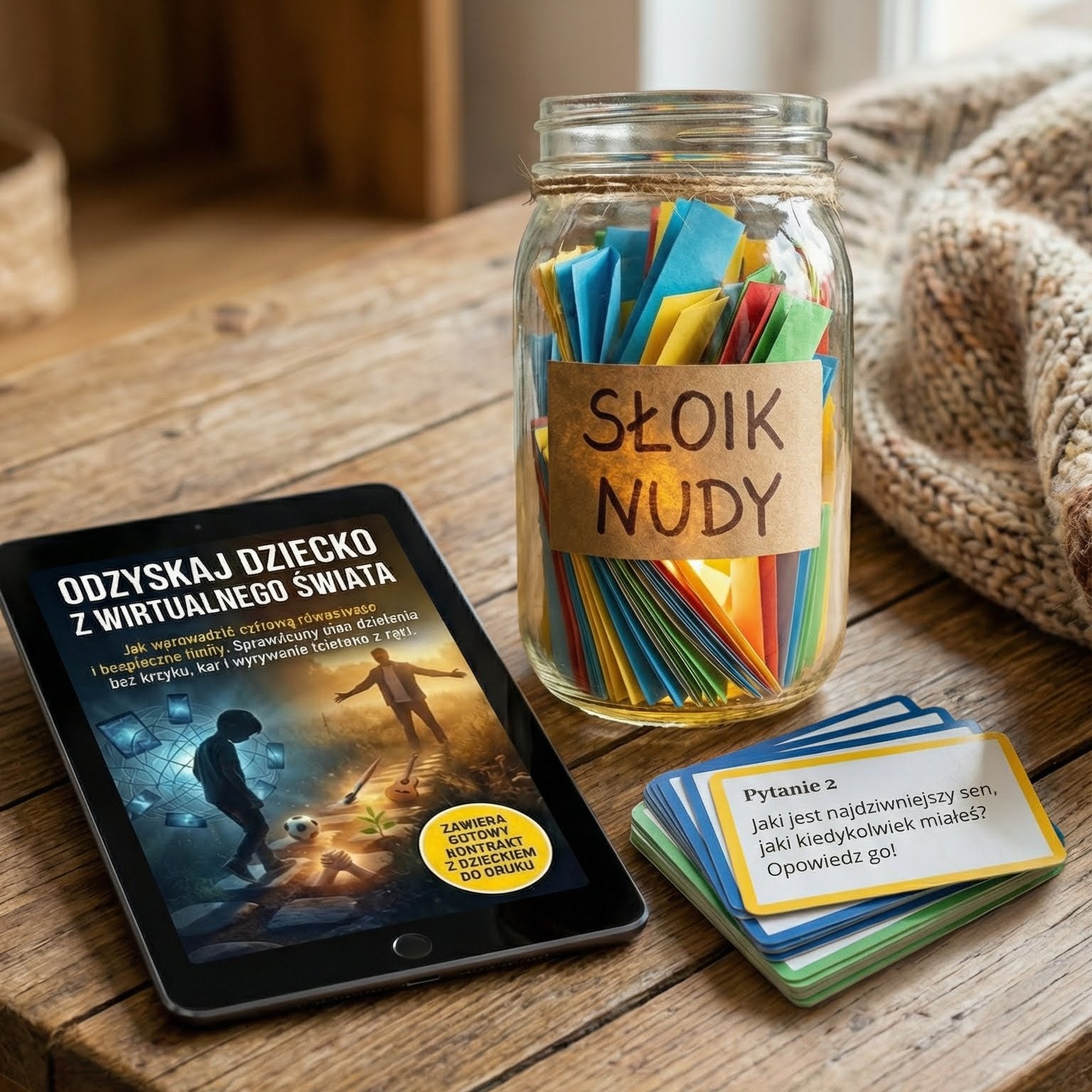 KOMPLETNY NARZĘDZIOWNIK RODZICA (E-book + Karty + Słoik)